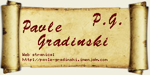 Pavle Gradinski vizit kartica